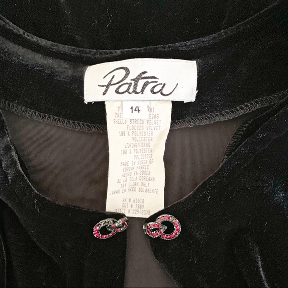 ❤️ Patra Red and Black Velvet Dress Size 14 - Picture 7 of 8